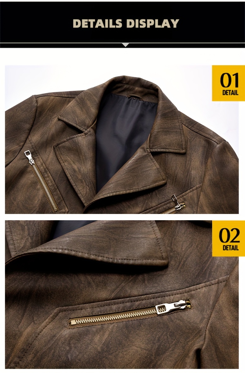 mens casual suits notched collar 3 buttons retro motorcycle     leather suits   leather jackets business casual distressed large lapel suit jackets mens party dresses autumn and winter all match jackets business mens performance clothes casual motorcycle jackets windproof and windproof   leather jackets details 5