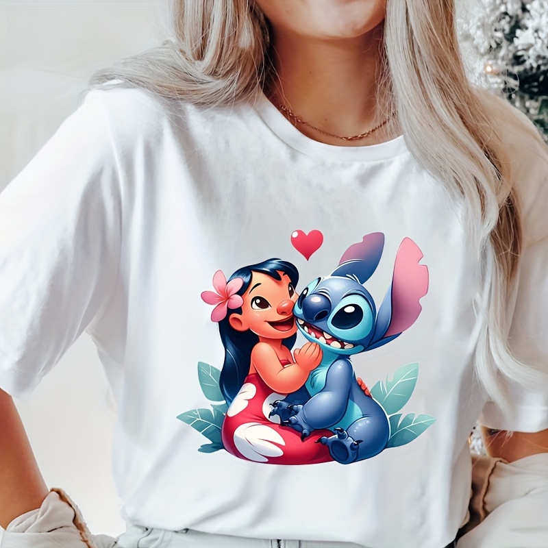 stitch lilo cute cartoon iron on heat transfer stickers t shirt iron on patches colorful design heat tran sticker decals clothing pillow covers jackets backpack decoration diy supplies