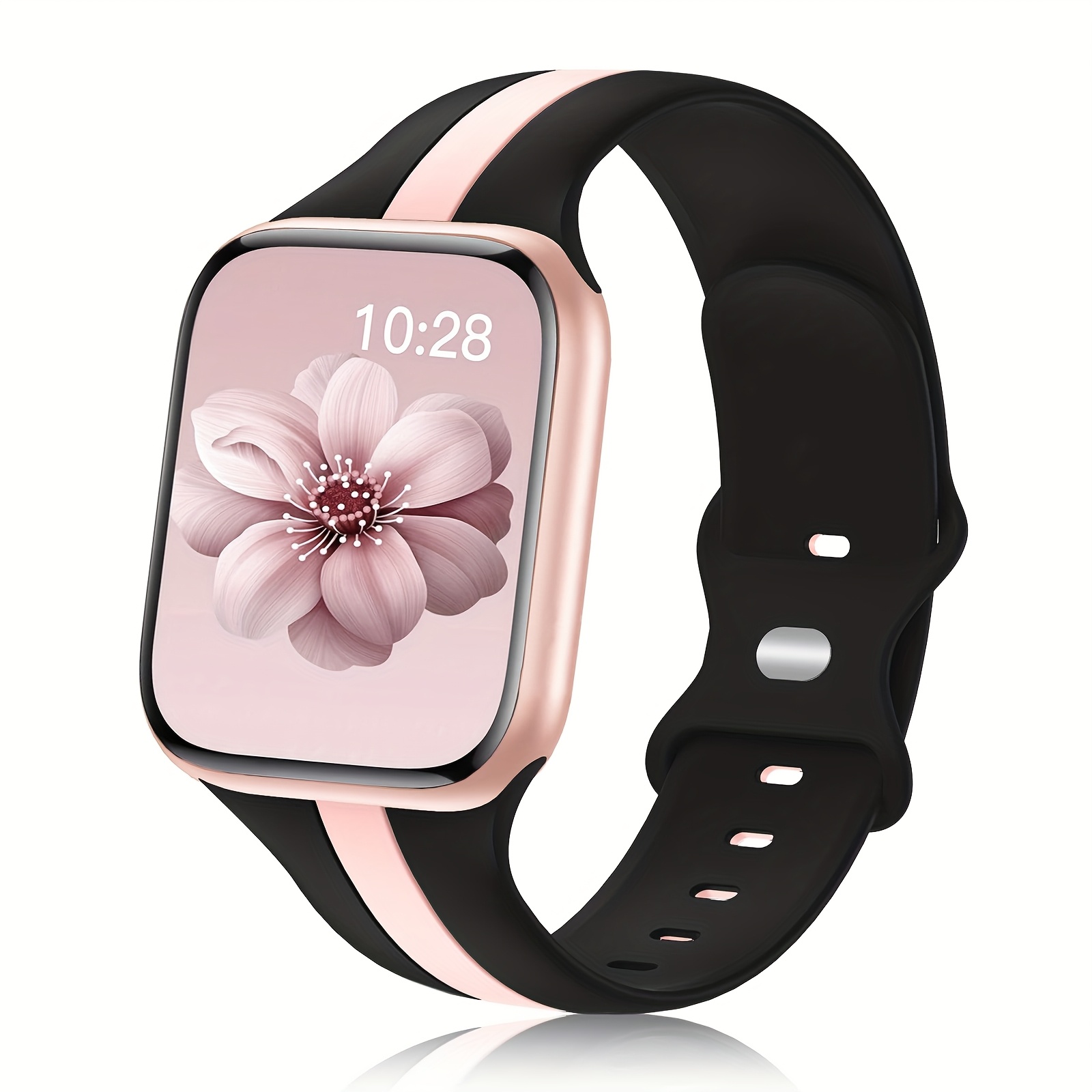 TEMU Bracelets Compatibles avec Apple Watch 44Mm 40Mm 38Mm 41Mm 45Mm 46Mm 49Mm 42Mm Femme Homme, Bracelet de Sport en Silicone Souple pour Iwatch