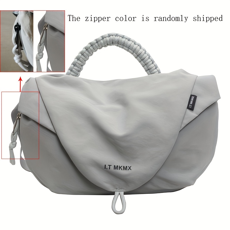 Japanese Crossbody Bag Niche Design Shoulder Bag Versatile Cloth Bag Fashionable Preppy Style Handbag With Adjustable Strap, Large Capacity Suitable For Work, School
