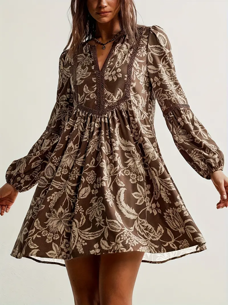 bohemian dress malaysia Vintage 70s Malaysian Print Tunic Maxi Dress w/ Matching Belt | Made in Malaysia | 100% Cotton