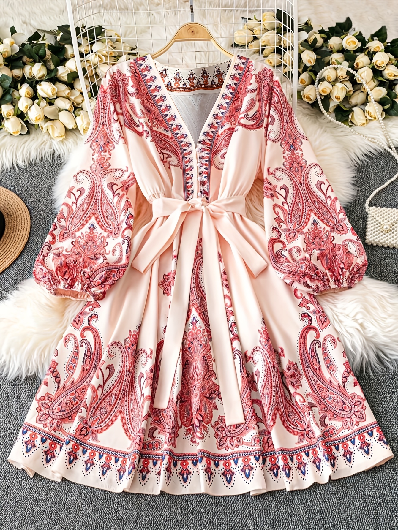 chinese dress ladies Shop 1920s Casual Dresses - Beaded A-Line Day Dress main image 0