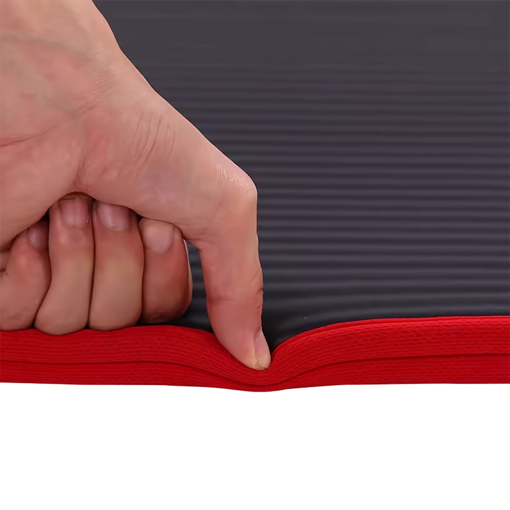 Black Edge-Trimmed Non-Slip Pilates Yoga Mat