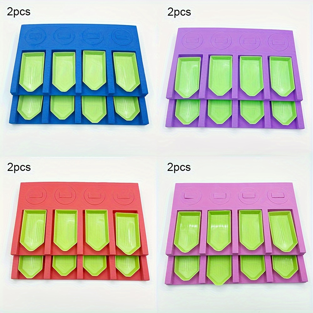 

2pcs Diamond Painting Stitch Tray Organizer - Moasic Accessories Storage Boxes Container Holder