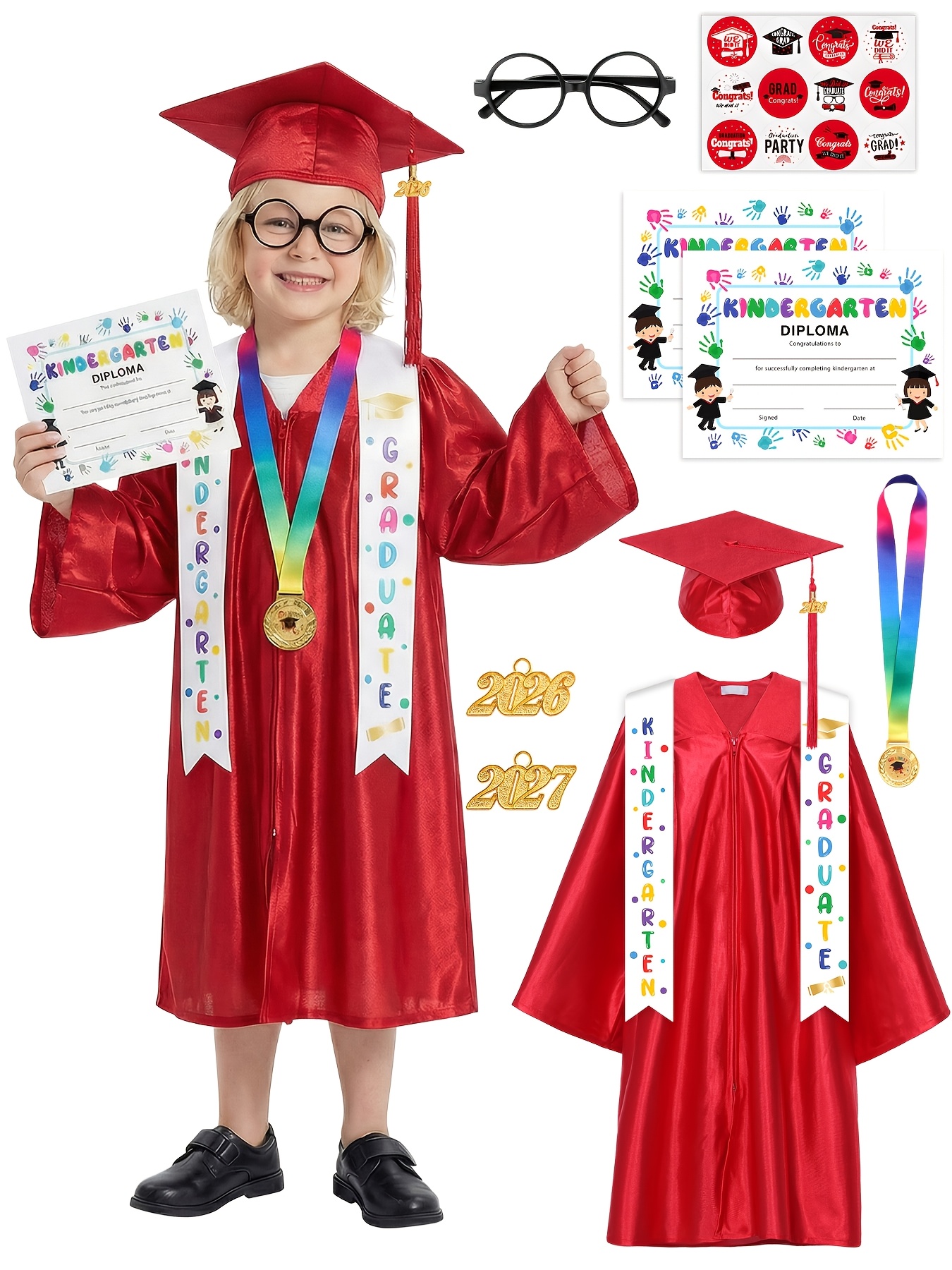 kids graduation gown sold on Temu United States