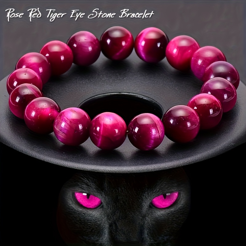 TEMU 1pc Eye Bracelet, A Money And Fortune-bringing Bracelet, Handmade With 8mm Synthetic Synthetic Gems Beads - Attracts Wealth And , Symbolizes A