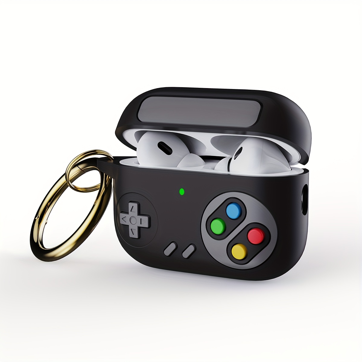 

1pc Design Silicone Case For , Shockproof Protective Cover With Keychain, Classic Video Game Controller Look
