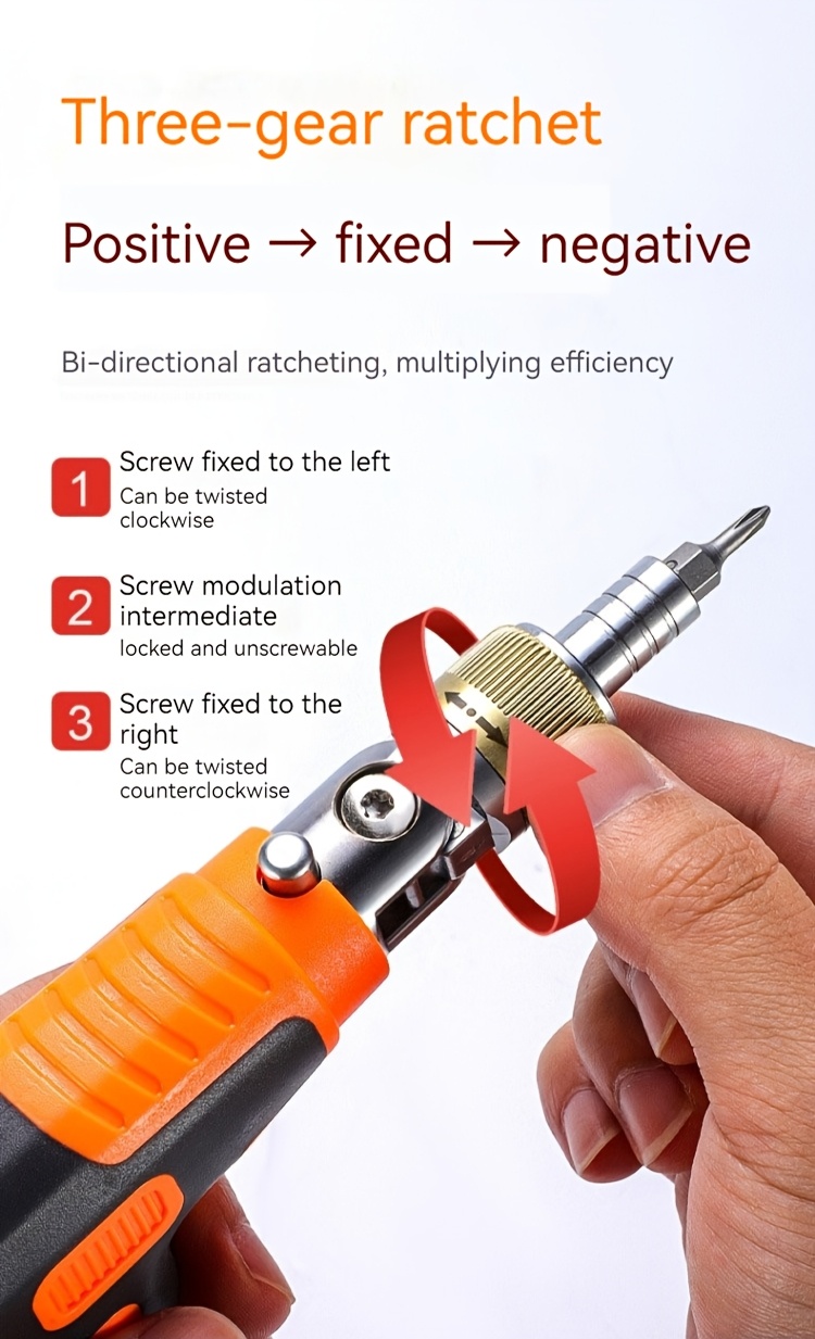 16pcs set ratchet multi functional special shaped manual screwdriver set pistol   design non electric no battery required multifunctional   hand tool kit easy tightening and loosening very suitable for mechanics diy enthusiasts Product details 5