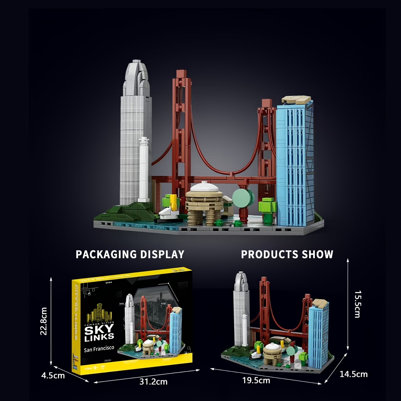 World City Skyline Building Block Model