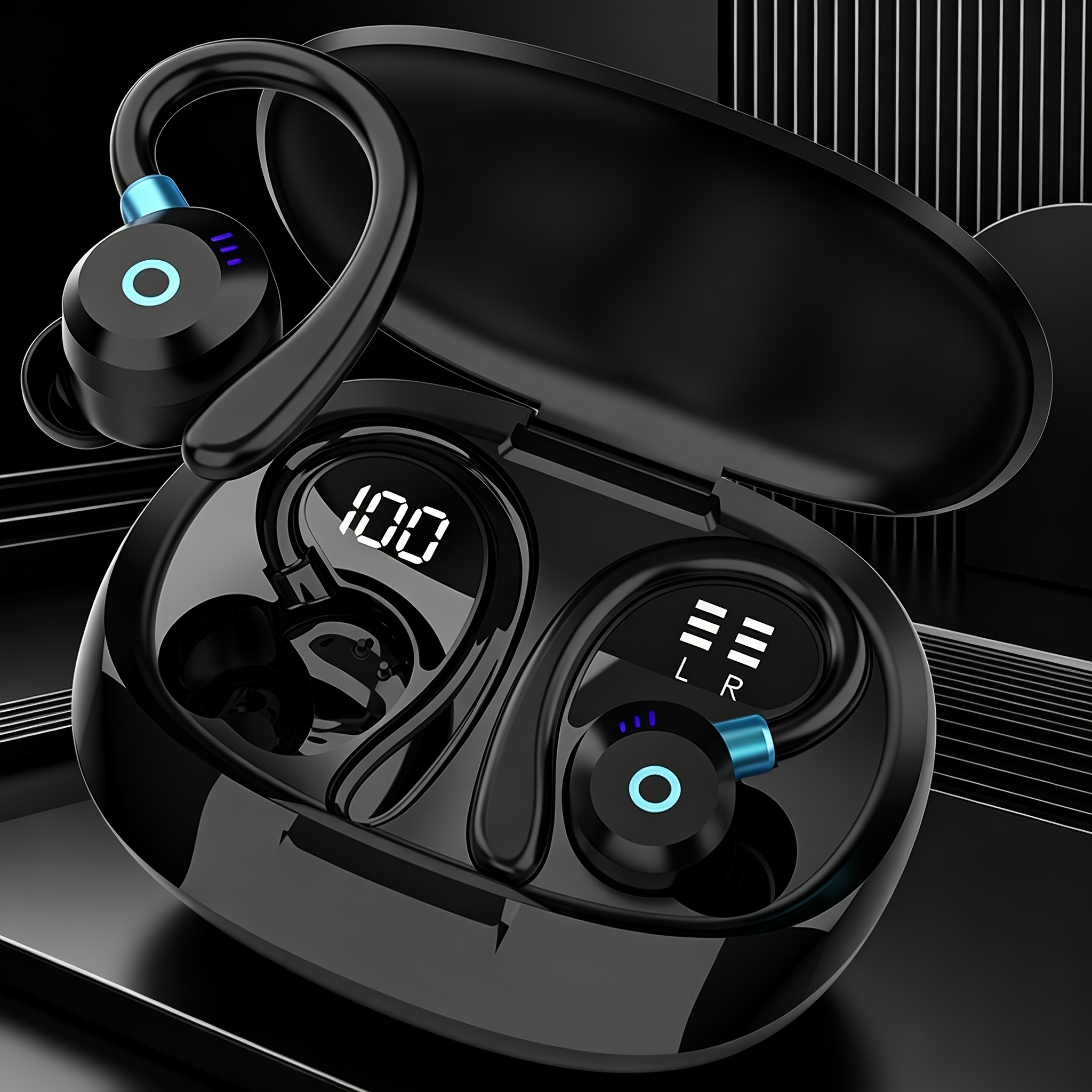 2026 New TWS Wireless In-Ear Earbuds, Wireless 5.4, Built-In Dual Microphones, ENC Noise Cancellation Technology, Touch Volume Control, Ultra Long 40H Playback Battery Life, Dual LED Digital Display Charging Case, Type-C Fast Charging