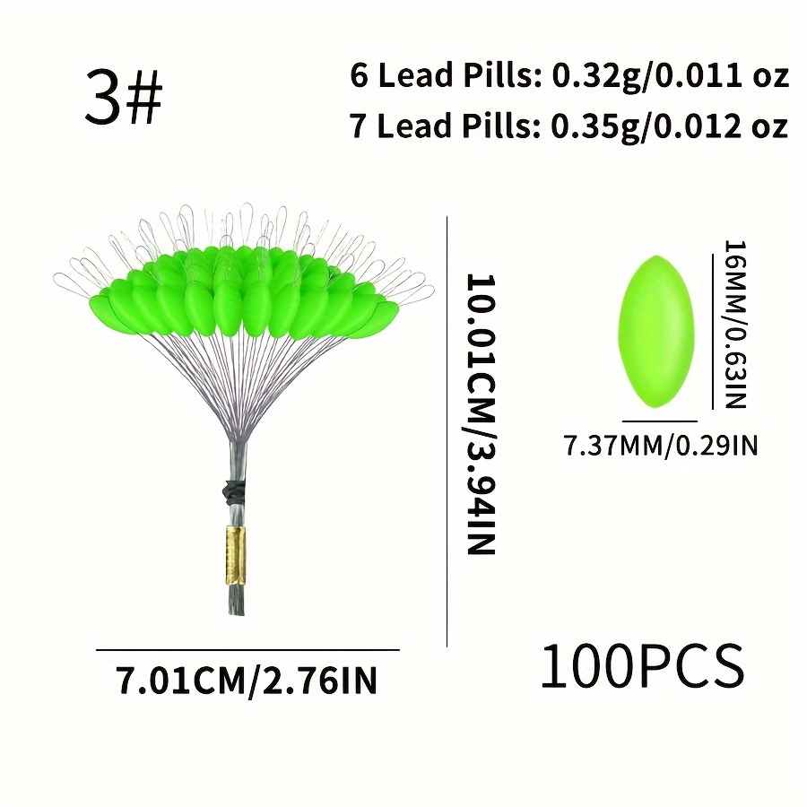 Chelesh 100pcs Foam Float Bobbers, Lock Line Fishing Float Floats, Bobber Float, -star Float Beans, Fixed Tail Anti-falling, Trout Catfish Pomfret Fishing Gear Making Kit, Without Battery