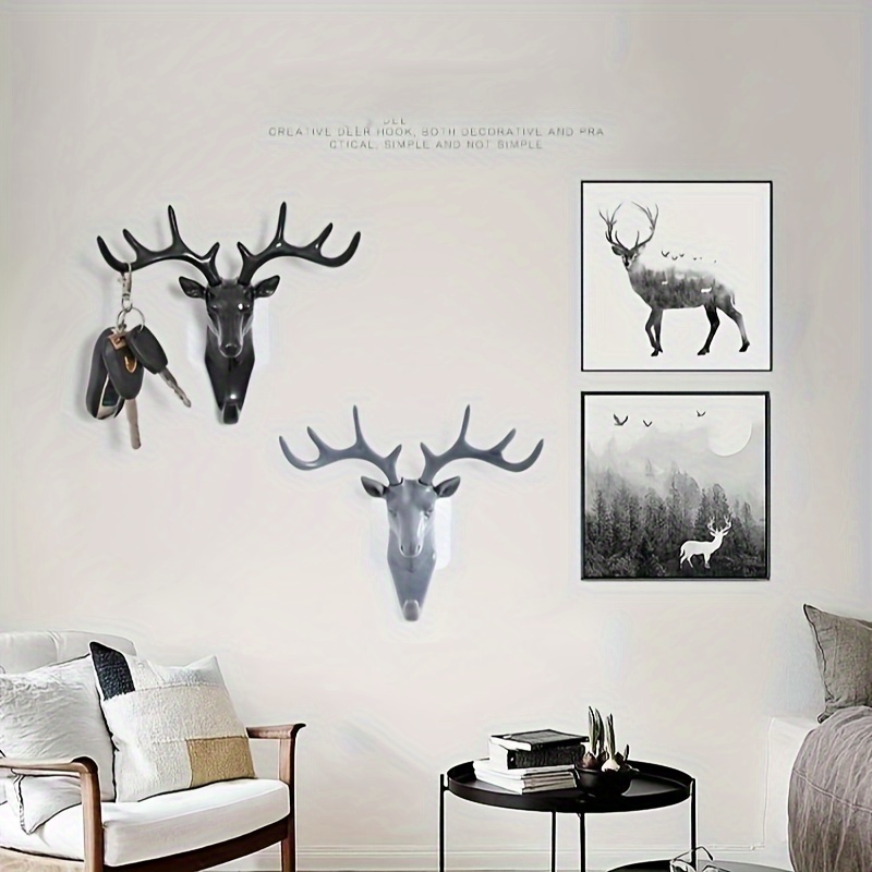 

Chic Deer Antler Wall Hook - Easy Install, Stylish Home Decor Key Holder