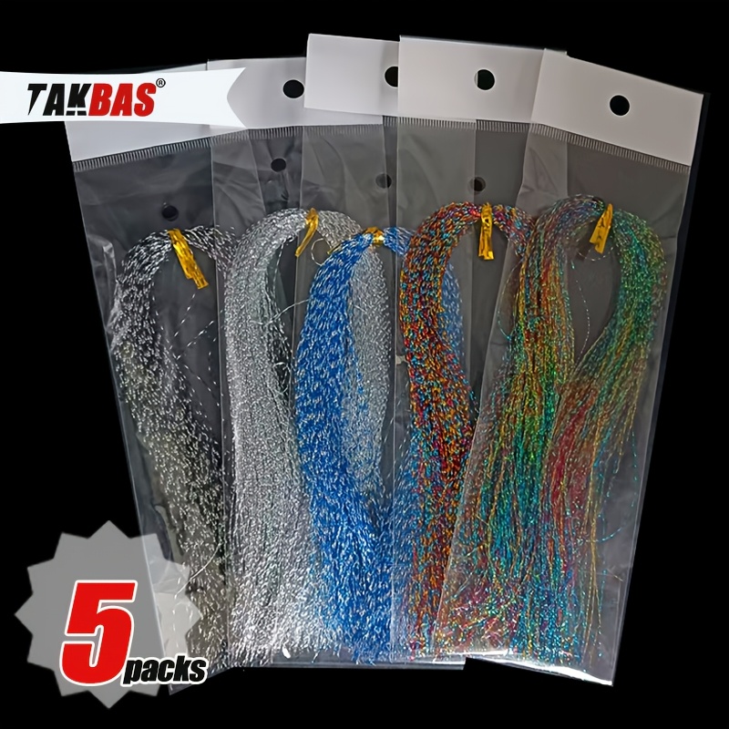 TEMU Kit de 5 packs de matériel de montage de pour la fabrication de pour truite et achigan avec fils, perles et hameçons - Fournitures de leurres de