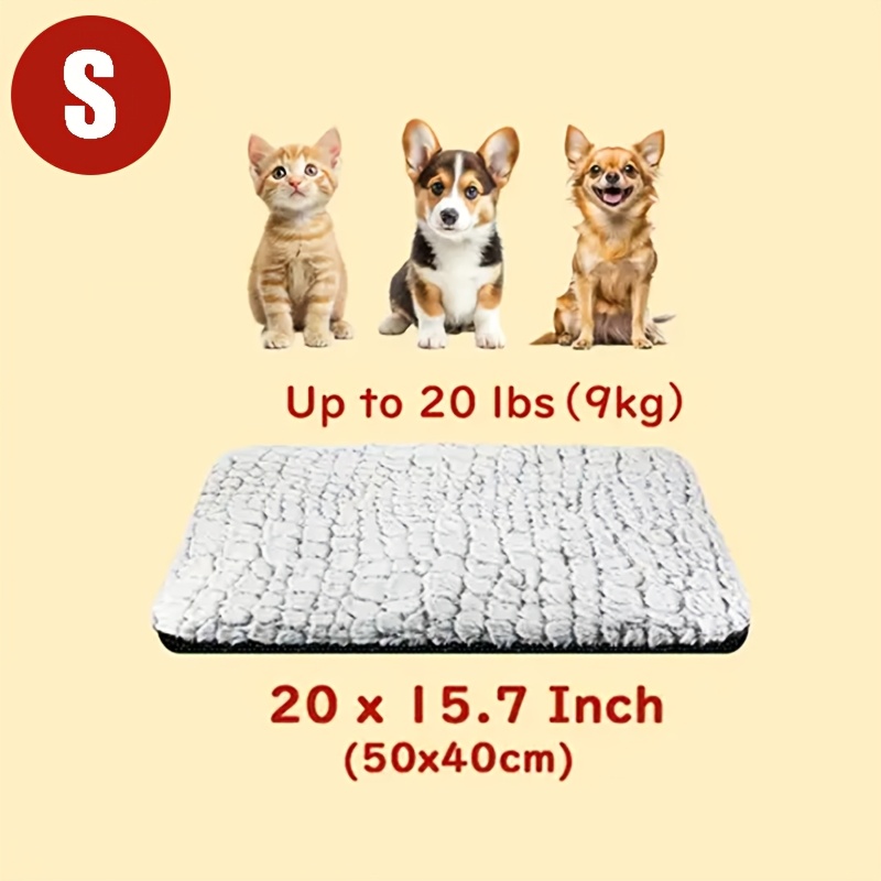 TEMU Super Soft Self Warming Cat And Dog Bed For Small Medium Indoor And Outdoor, Anti-slip Heating Cat Pad And Warm Blanket