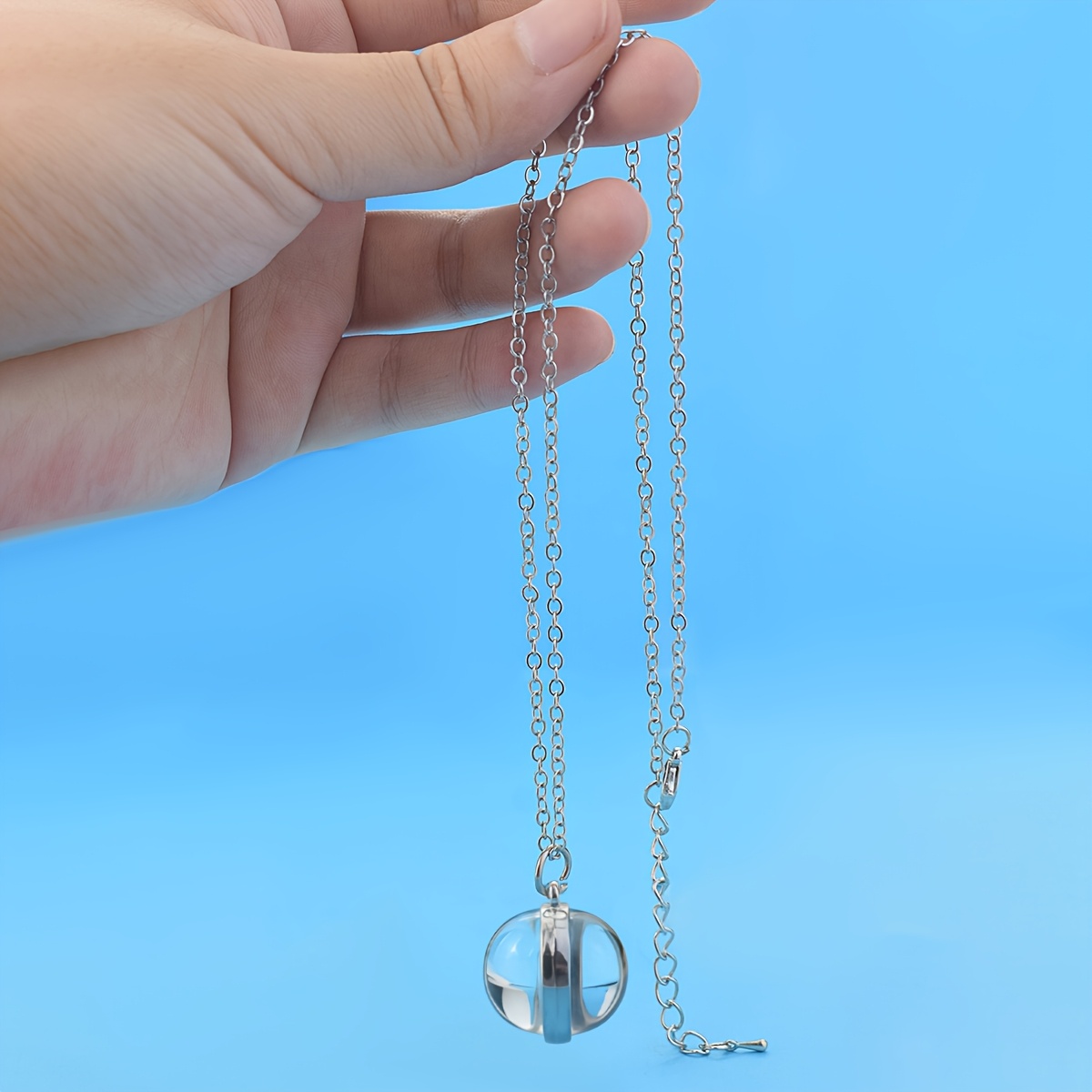 Retro Stone Pattern Pendant Necklace, Double Sided Charm