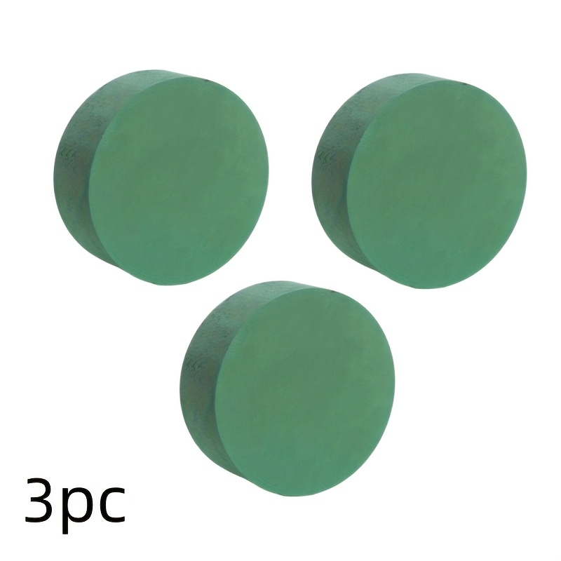 TEMU 3pcs (8x 4cm) Circular Flower Foam, Circular Flower Clay Dish Packaged Wet Foam, Setting Flower Bouquets, Flower Sponge, Wedding Flower Bouquets