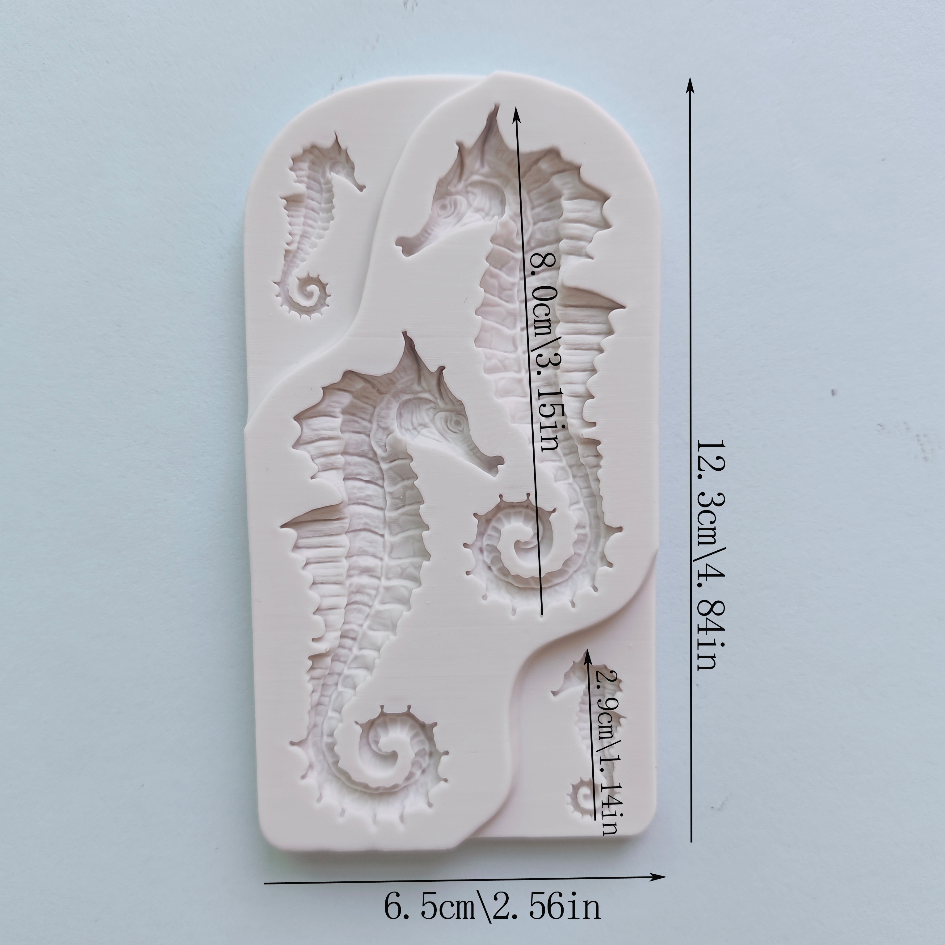 Image of Seahorse Silicone Molds For Fondant Cake Decorations, Cupcake Decoration Molds, Chocolate Molds, Kitchen Utensils, Baking Tools, Reusable Molds For Wedding And Birthday Party Decorations