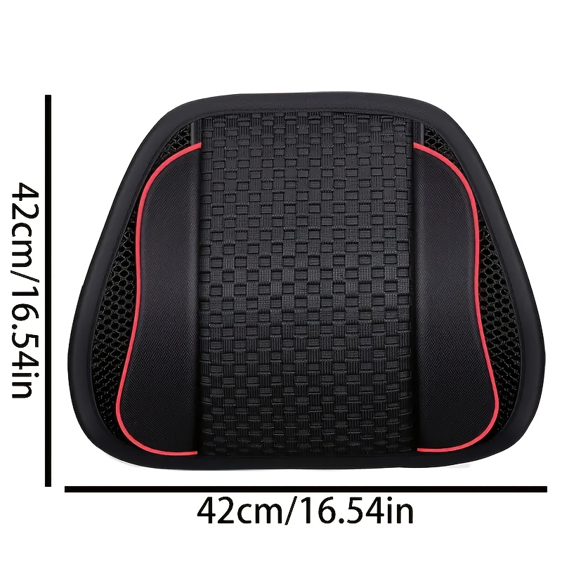 breathable lumbar pillow - ergonomic back cushion with adjustable lumbar support, posture   & spinal   - lightweight office chair & car seat pillow for long drives, work, home - no-fill design, durable polyester mesh - ideal for drivers, desk workers, posture   -   in black/red & more colors, backrest pillow, workstation accessory, sleek cushion design,  able cushioning, long drive  ,   Product details 9