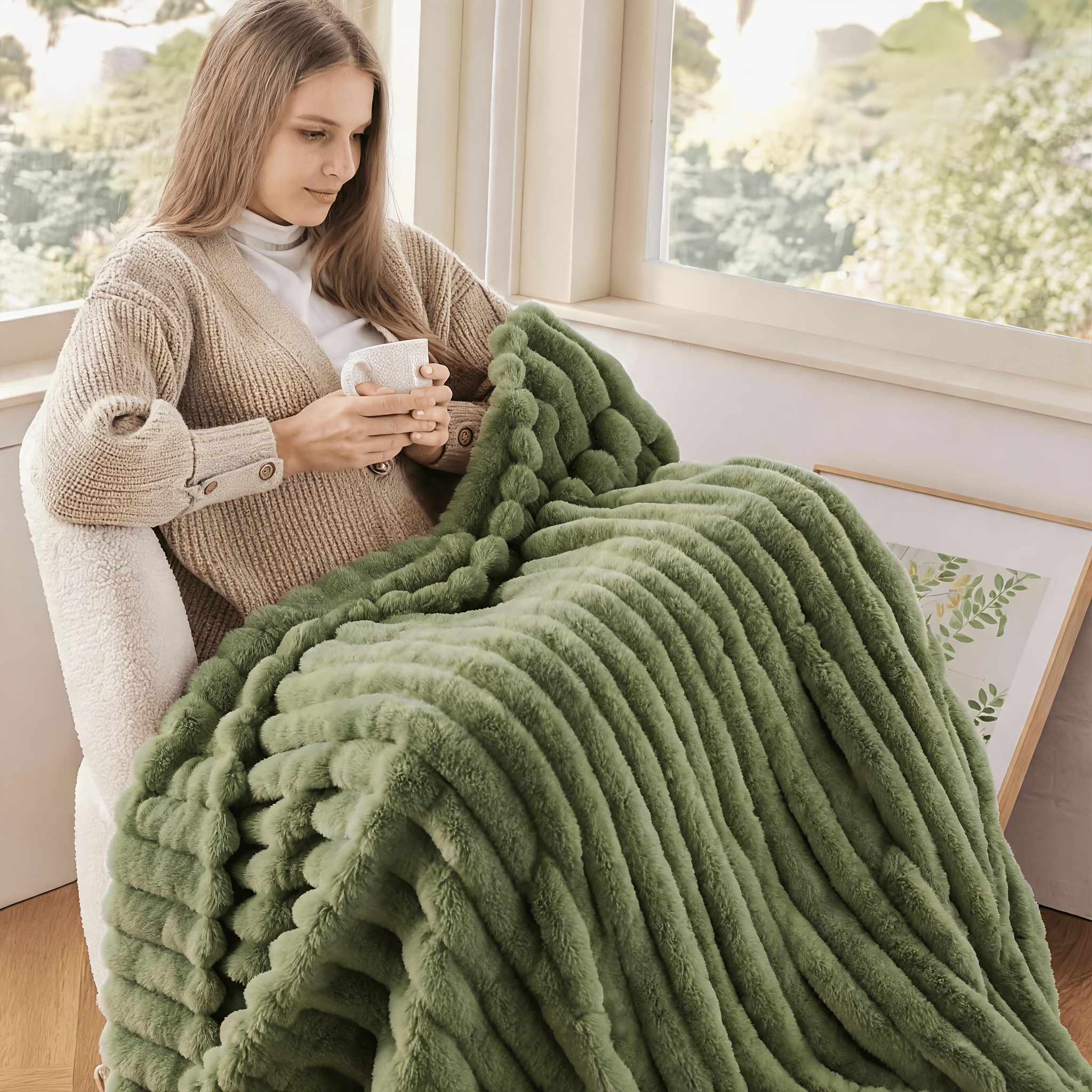TEMU Superweiche und bequeme Decke, große und kleine Größen, weich und nicht fusselnd, geeignet für Schlafzimmer, Sofa, Auto, Büro, Outdoor-Camping,