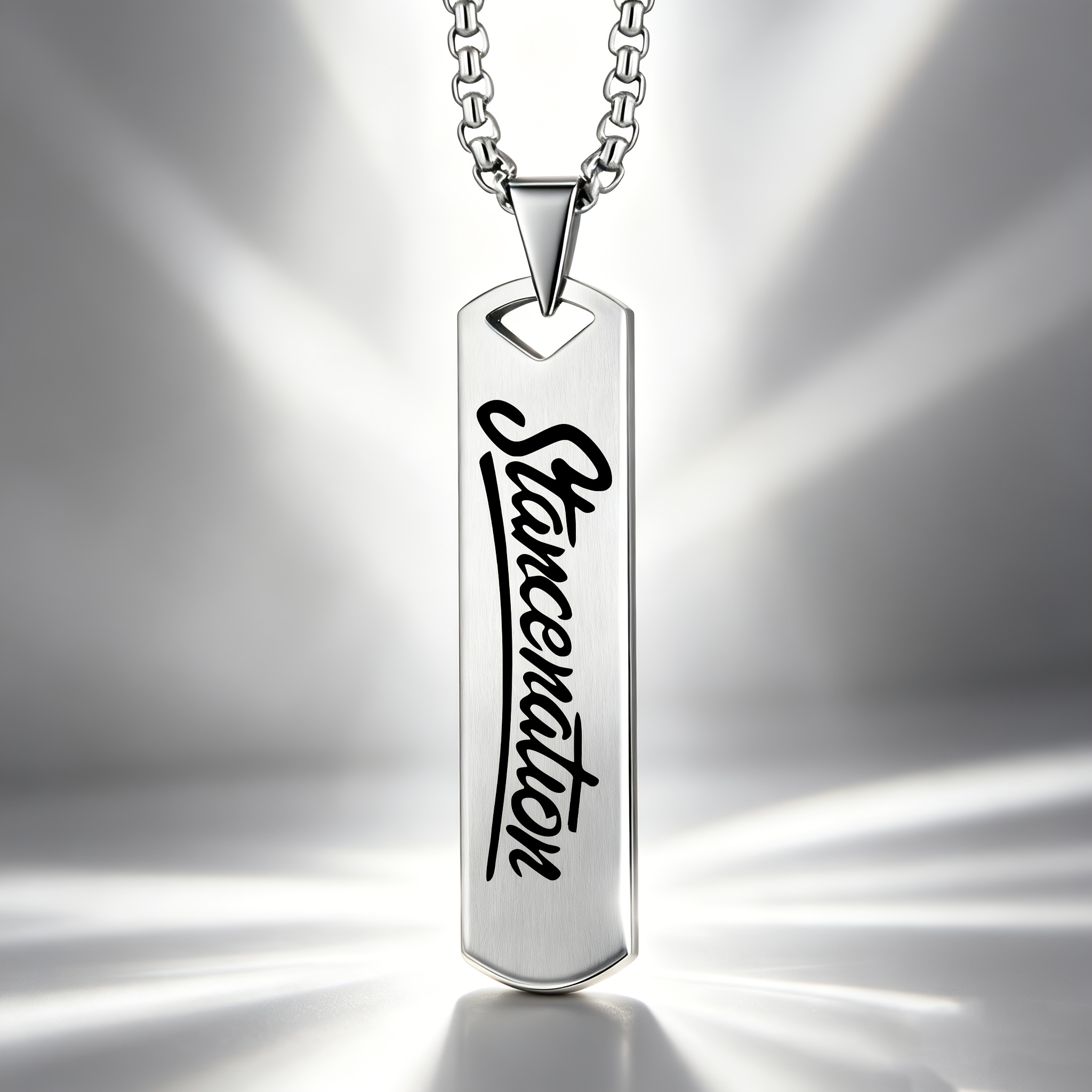 Men's Racing Theme Pendant Necklace, Dark Techwear Accessory