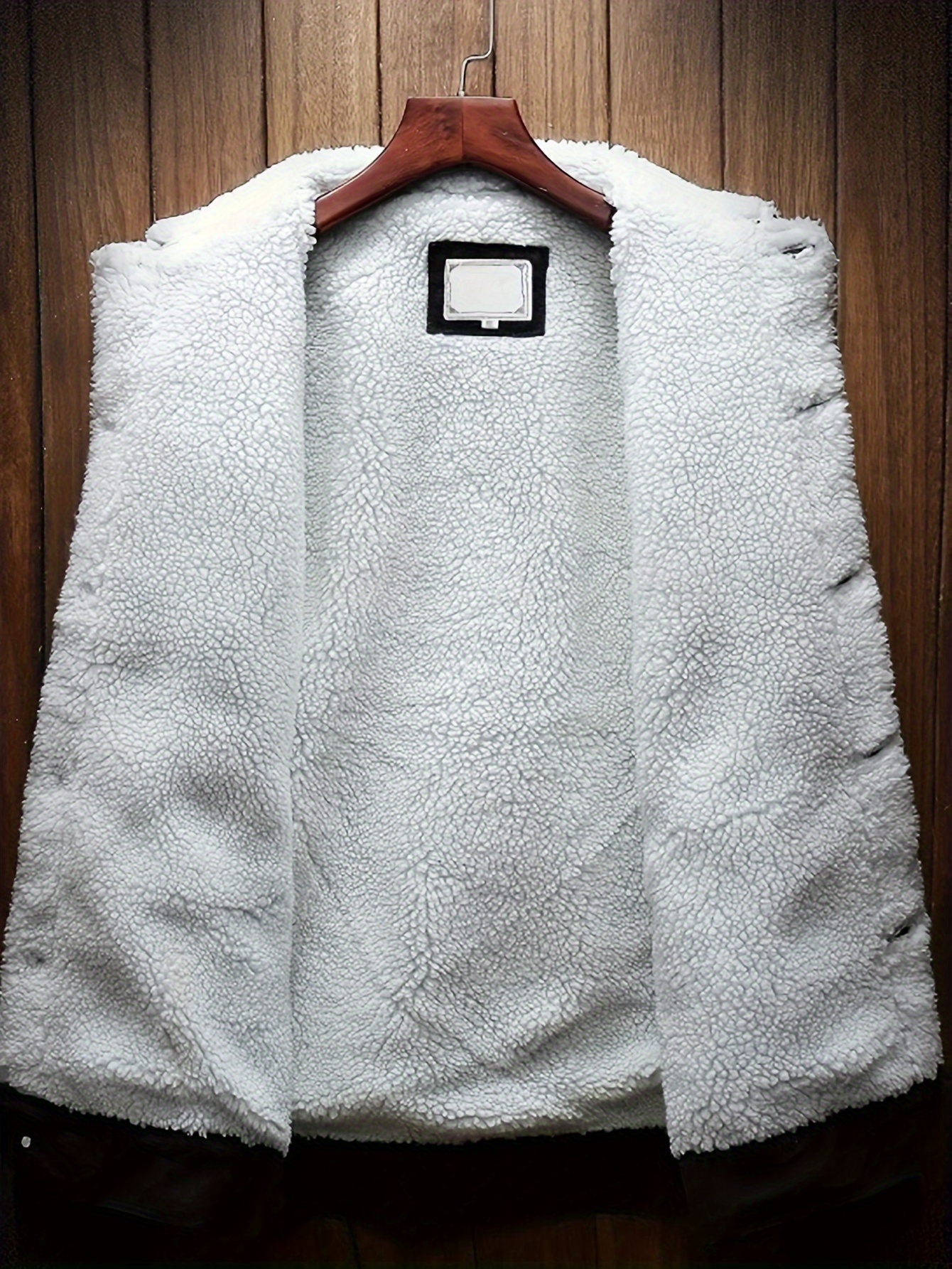 mens sherpa fleece lined denim jacket warm winter trucker Temu