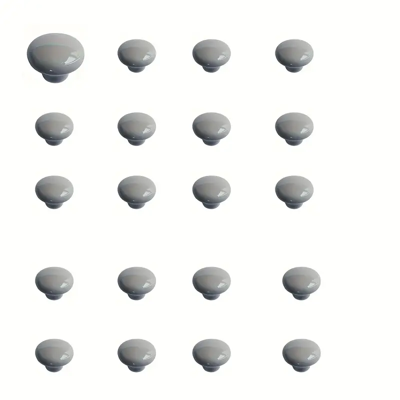 grey knobs for dresser HANIHUA 10 Pack Grey Cabinet Knobs Dresser Knobs, Solid Kitchen Cabinet Knobs Drawer Knobs, Metal Grey Knob for Cabinets and Drawers