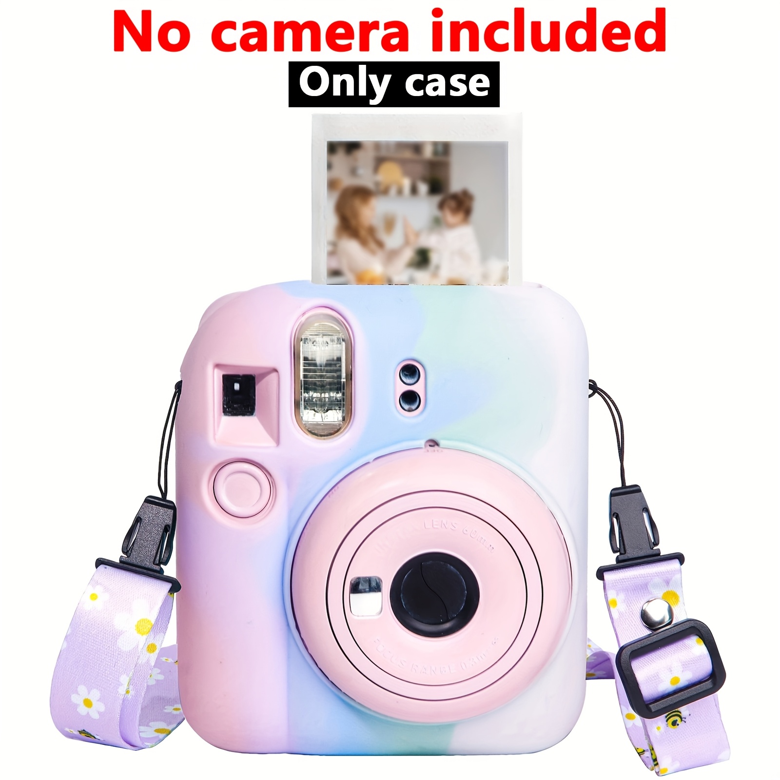 

1 Set Protective Case + Purple Strap Silicone Case For Instax Mini 12 Camera, Protective Case For Instax Mini 12 - Light Gradient (camera Not Included)