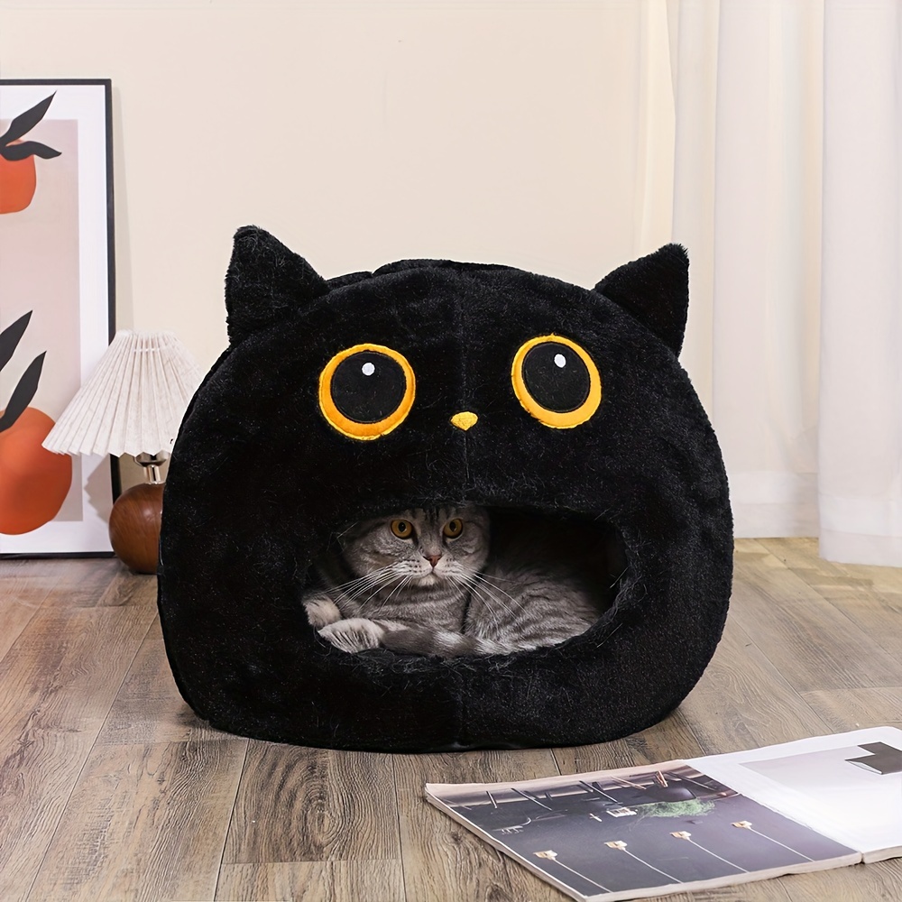 

1pc Cat House Bed Pet And Small , Polyester Bottom, Sleeping