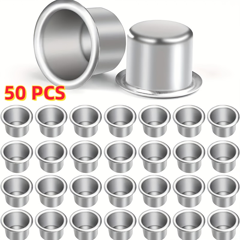 50pcs -standing Aluminum Candle Holders Suitable For - Sturdy Multi-candle Base For Christmas, Weddings, Parties, Elegant Flame Decorations, & Portable Candlestick Centerpiece For Special Occasions