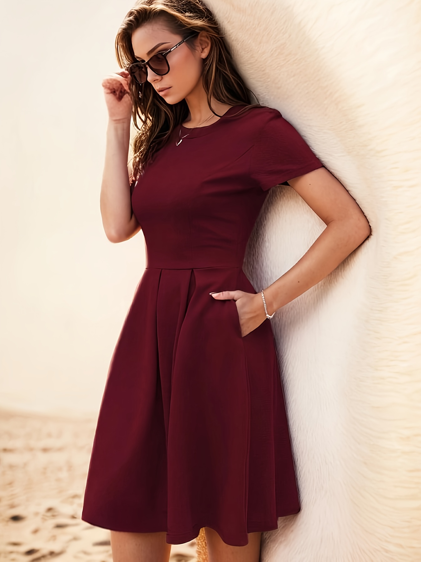knee length grad dresses Off Shoulder Burgundy Knee Length Tulle Homecoming DressesTP0167-Tirdresses US12 / As Picture main image 1