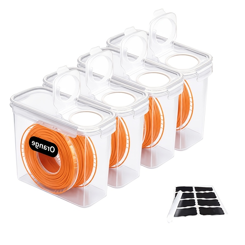 TEMU Transparent Stackable 3d Printing & Diy Storage Box With Color-coded Organization Suitable For Home & Studio Use, Plastic Filament Spool Holder
