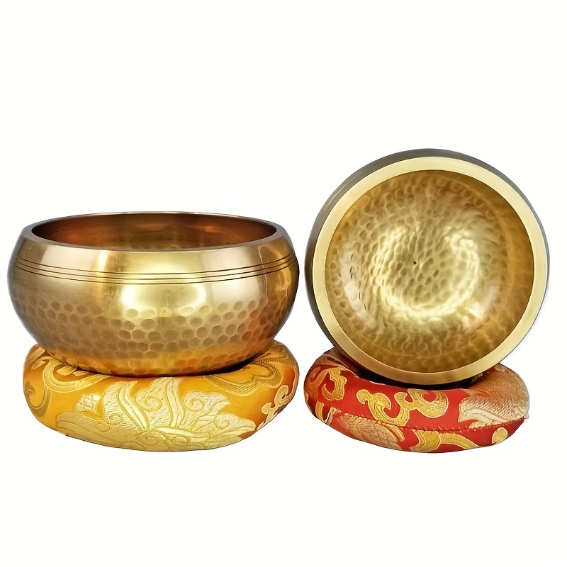 Hand Beaten Tibetan Singing Bowl Set Of Seven With Resting
