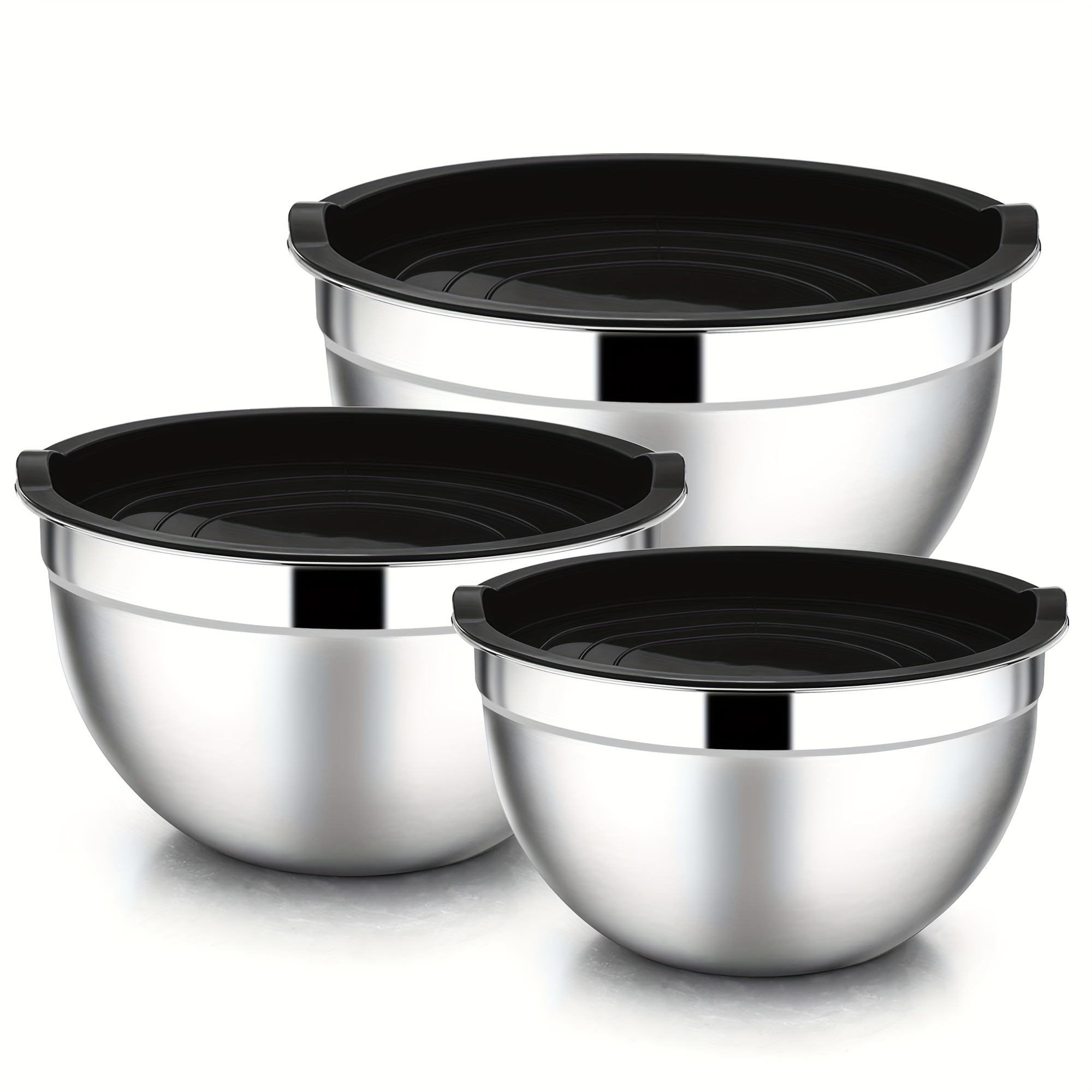 

Nesting Stainless Steel Stackable Bowls - Perfect For Christmas, , Easter, Thanksgiving, And Everyday Use - L.droplet