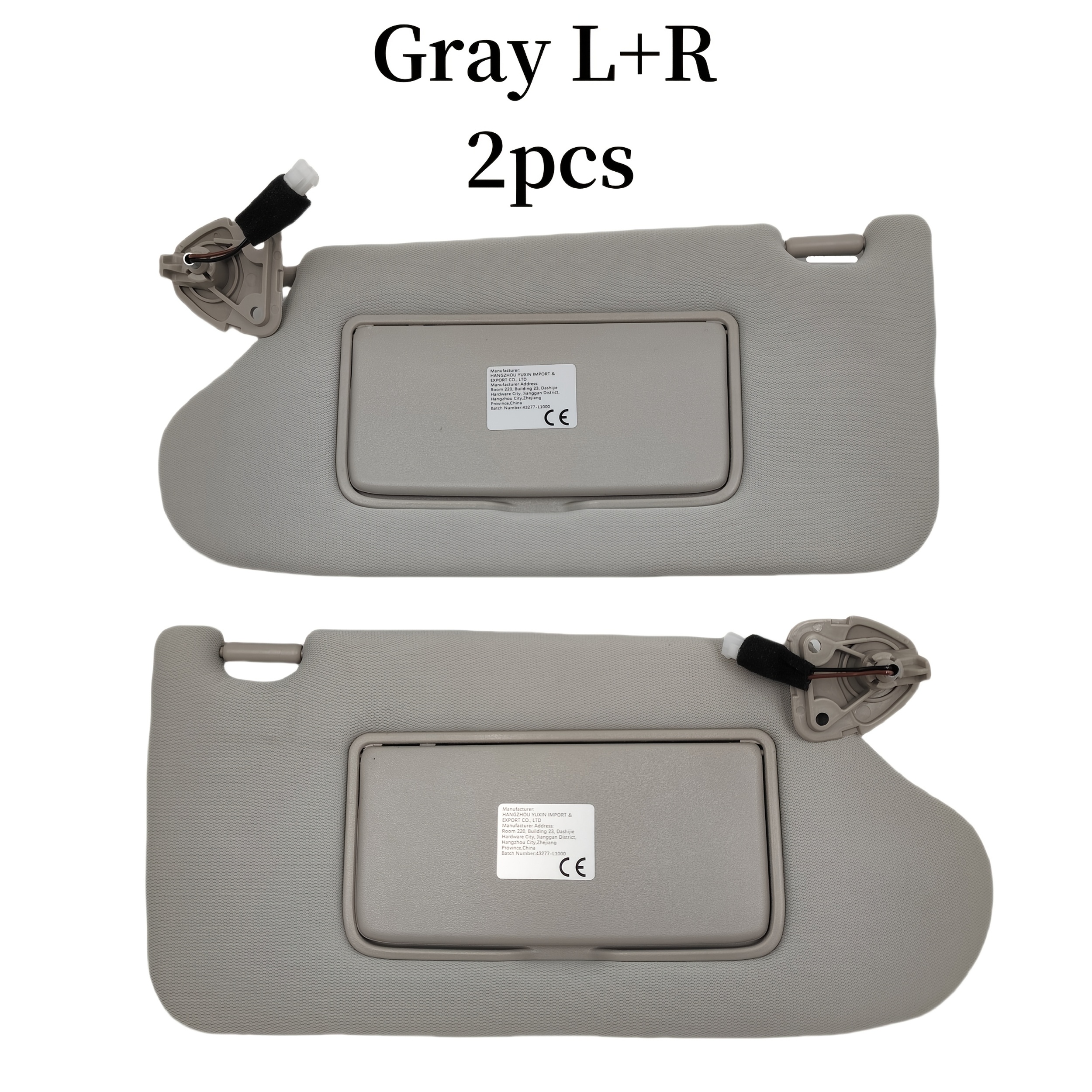 Driver Side Gray Sun Visor For Nissan Altima 2013-2016 - Direct Replacement