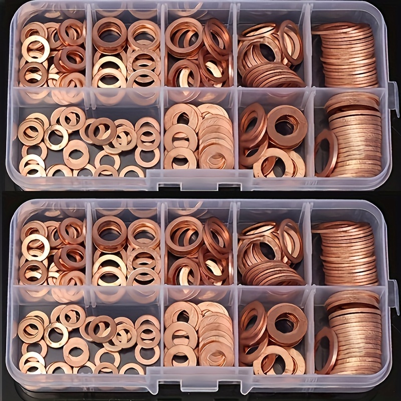 VAGT 15 Pcs Oil Dain Plug Gasket,Engine Oil Cush Washes