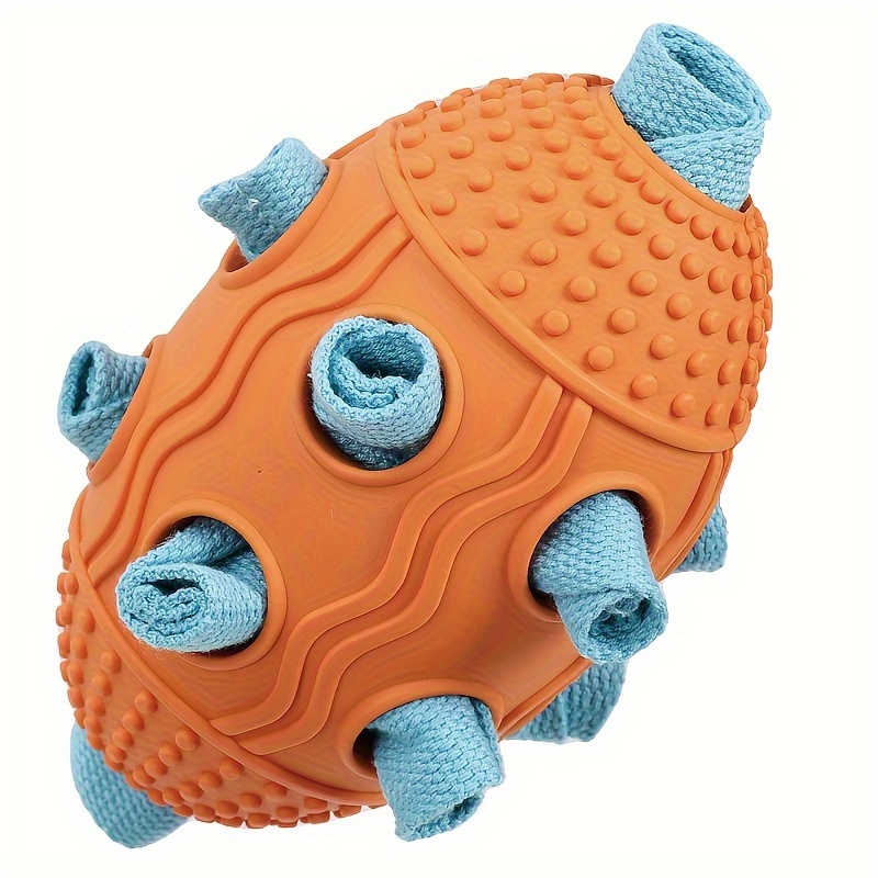 TEMU Pet Football Biting Toys, Dog Ball Sniffing Hidden Food Toys, Tough Dog Toys Suitable For Chewing, Rubber Squeaking, And Dog Toys, Suitable For Small, Medium And Large Dogs