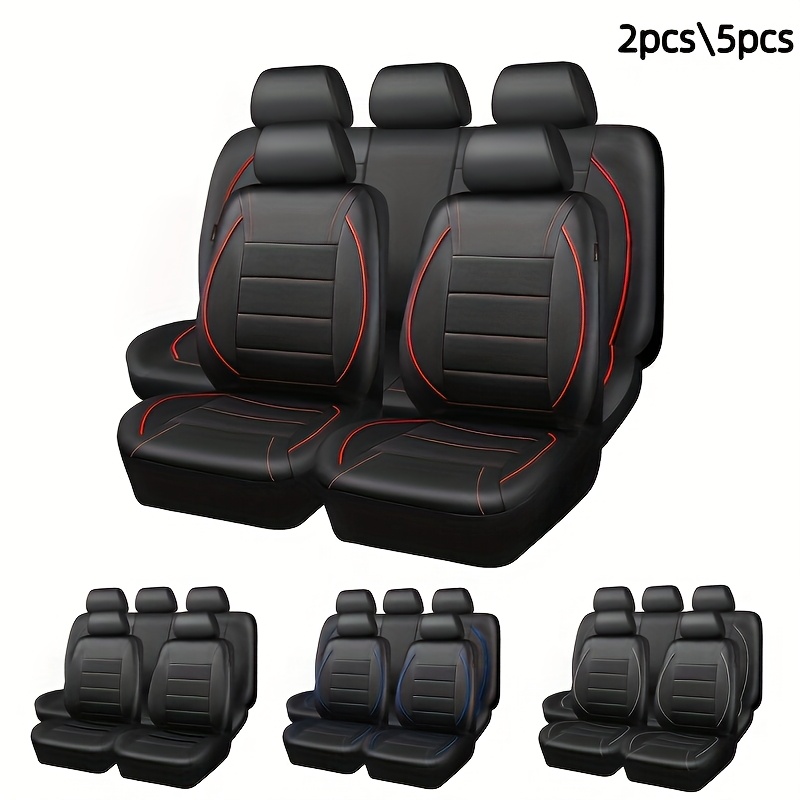TEMU 2pcs/5pcs Car Seat Covers And 2pcs/5pcs Headrest Covers, Universal Car Seat Cushion Cover For All