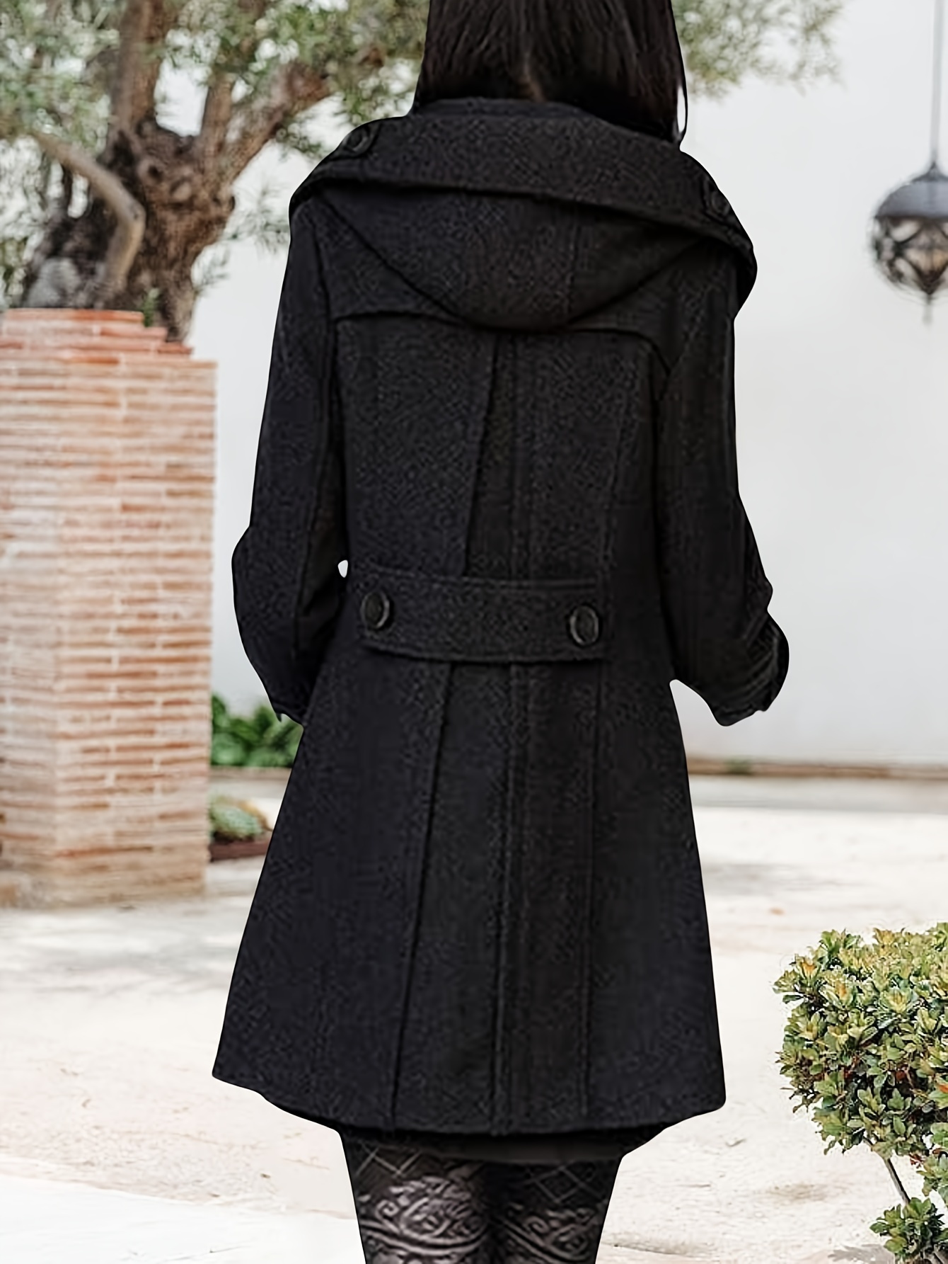 Pea Coat Long Black Womens Wool Coat Long Wool Pea Coat For Women