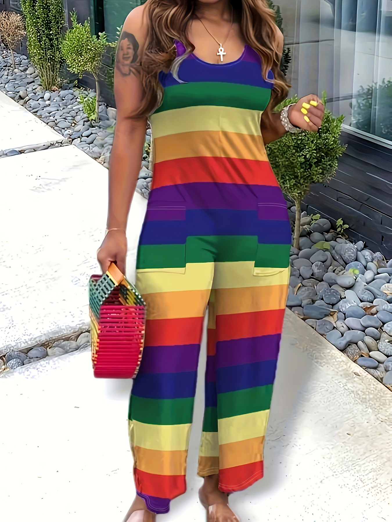 Clothing Plus Size Rainbow Romper Plus Size Rainbow Jumpsuit Top