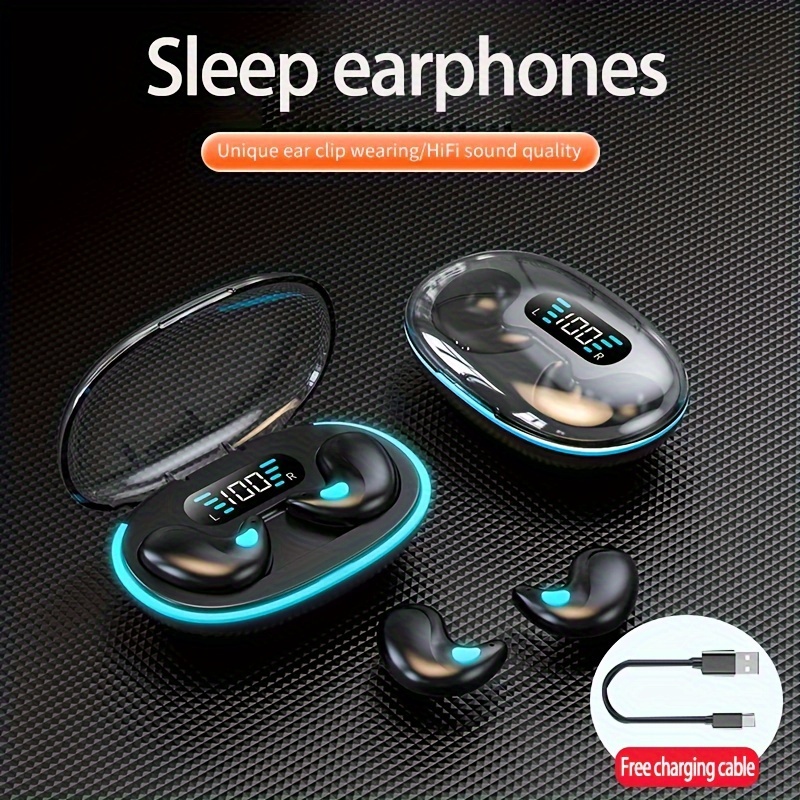 

2024 New Earphones With True Wireless Sleep Bone Transmission Sense, High End Noise Reduction, Small And Long Term Wear, No Pain For Men And Women