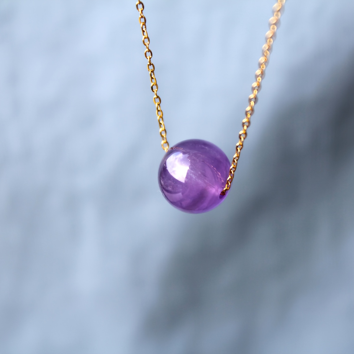 TEMU Collane naturali in e per coppie, acciaio inossidabile, pietre viola di con d' choker regalo elegante donna Earth Day pianeta scelto collana blu