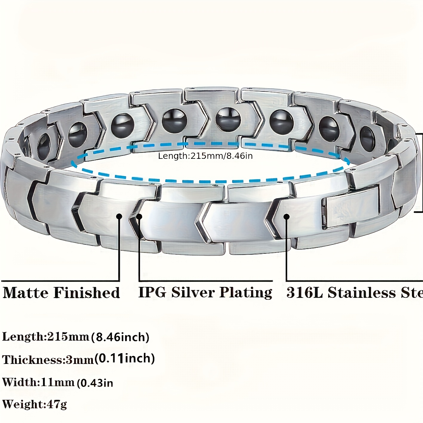 a stylish minimalist titanium steel bracelet in original   with detachable matching tools suitable for wearing at parties and   it can   be   as a holiday gift the arrow shaped   suitable for   men and women a christmas gift details 0