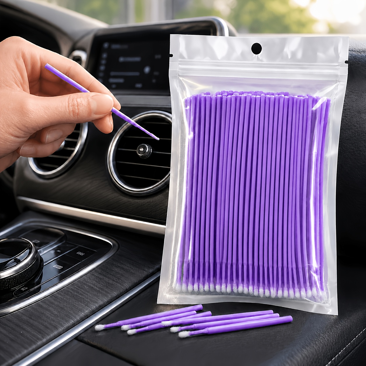 TEMU Set da 60 applicatori micro a punta fine, pennelli di precisione a setole morbide per nail art, ritocchi auto, modellistica e lavori su piccole