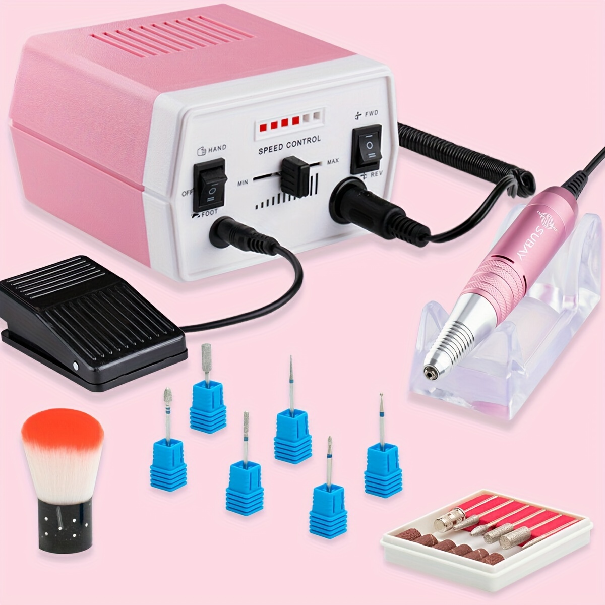

Electric Manicure Nail Drill File Set, Manicure, Pedicure Kit, Aluminum Alloy Shell Easy To Wash, Up To 30, 000 Turns