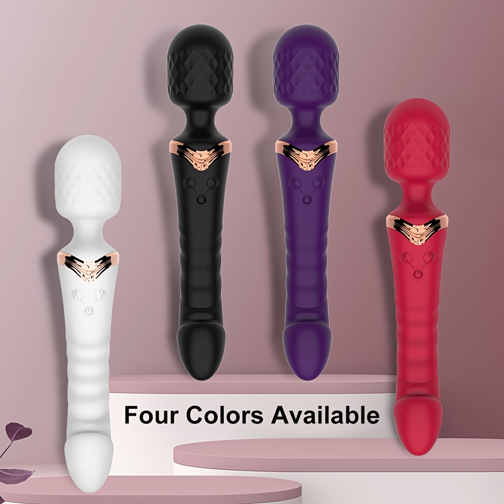 Sandfox Dual Motor Magic Wand Vibrator, 10 Modes G-Spot Massager, Rechargeable Lithium Battery, Clitoris Stimulator Dildo for Women, Anal Plug Toys for Adult