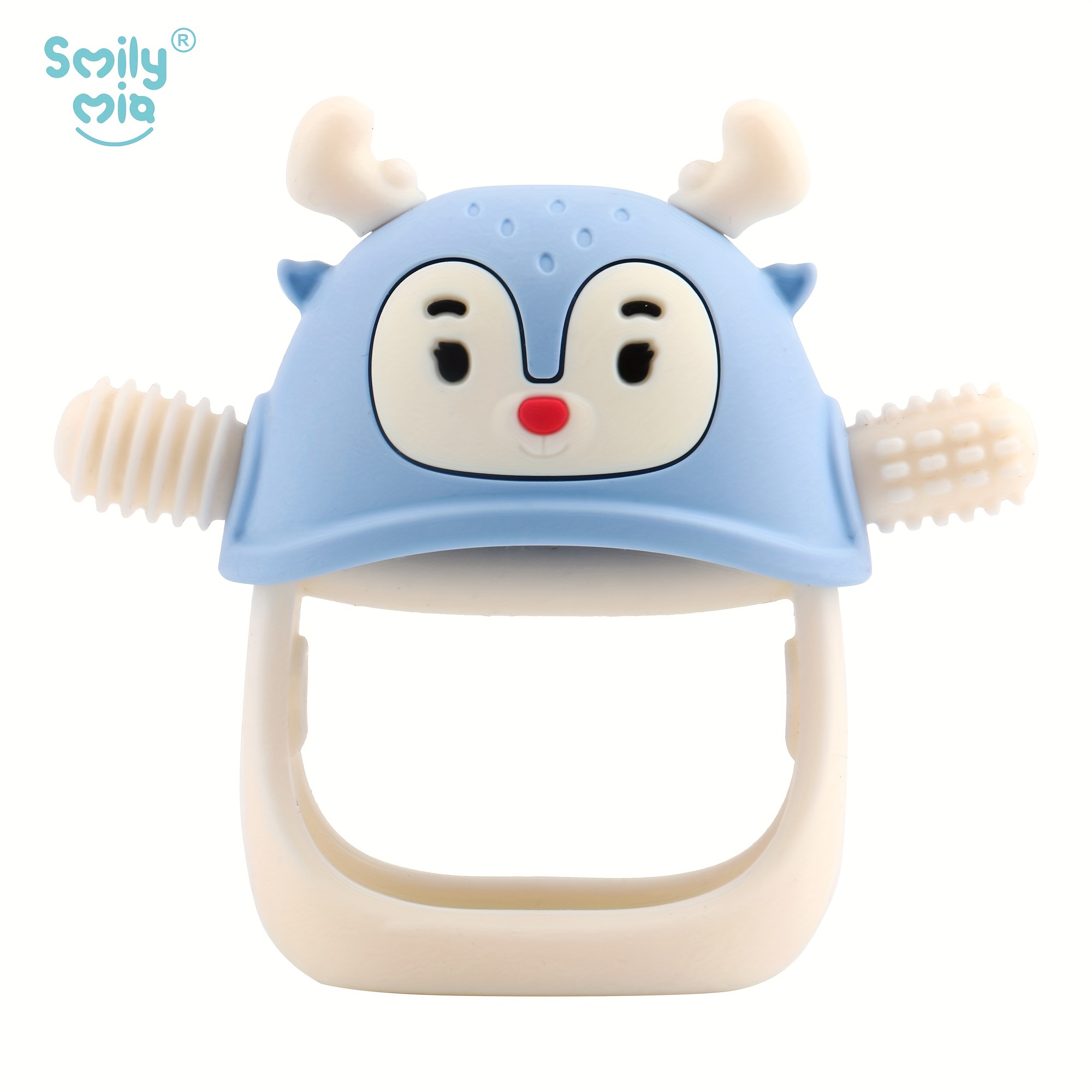 TEMU Mia Teething Toys/teethers For Babies 6-12 Months, Reindeer Baby Chew Toy 3-6 Months For Teething Cutting Off, -grip Baby Hand Teether, Silicone