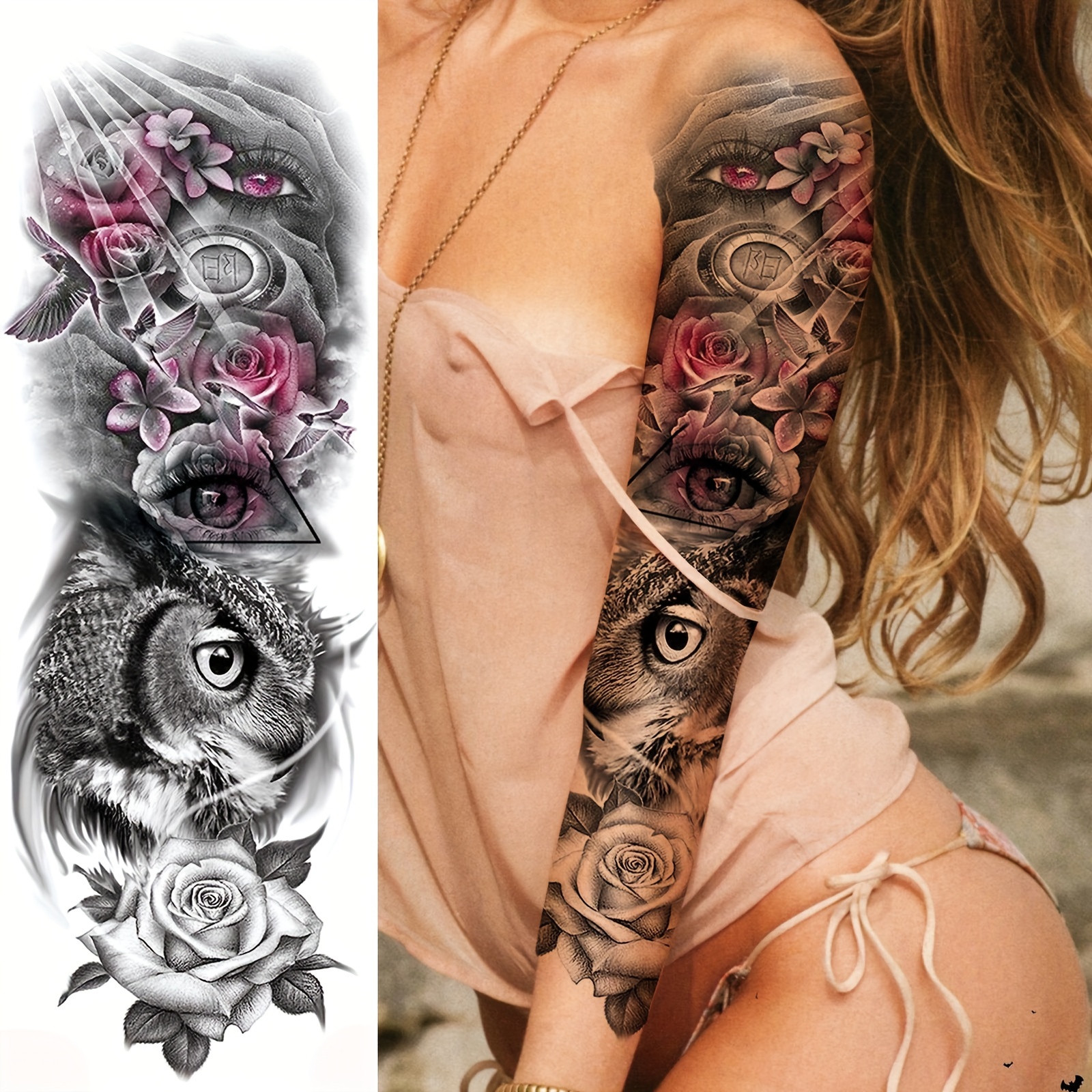 Esland Tatuaggi Temporanei Realistici - 60 Fogli Piccoli Tatuaggi Finti