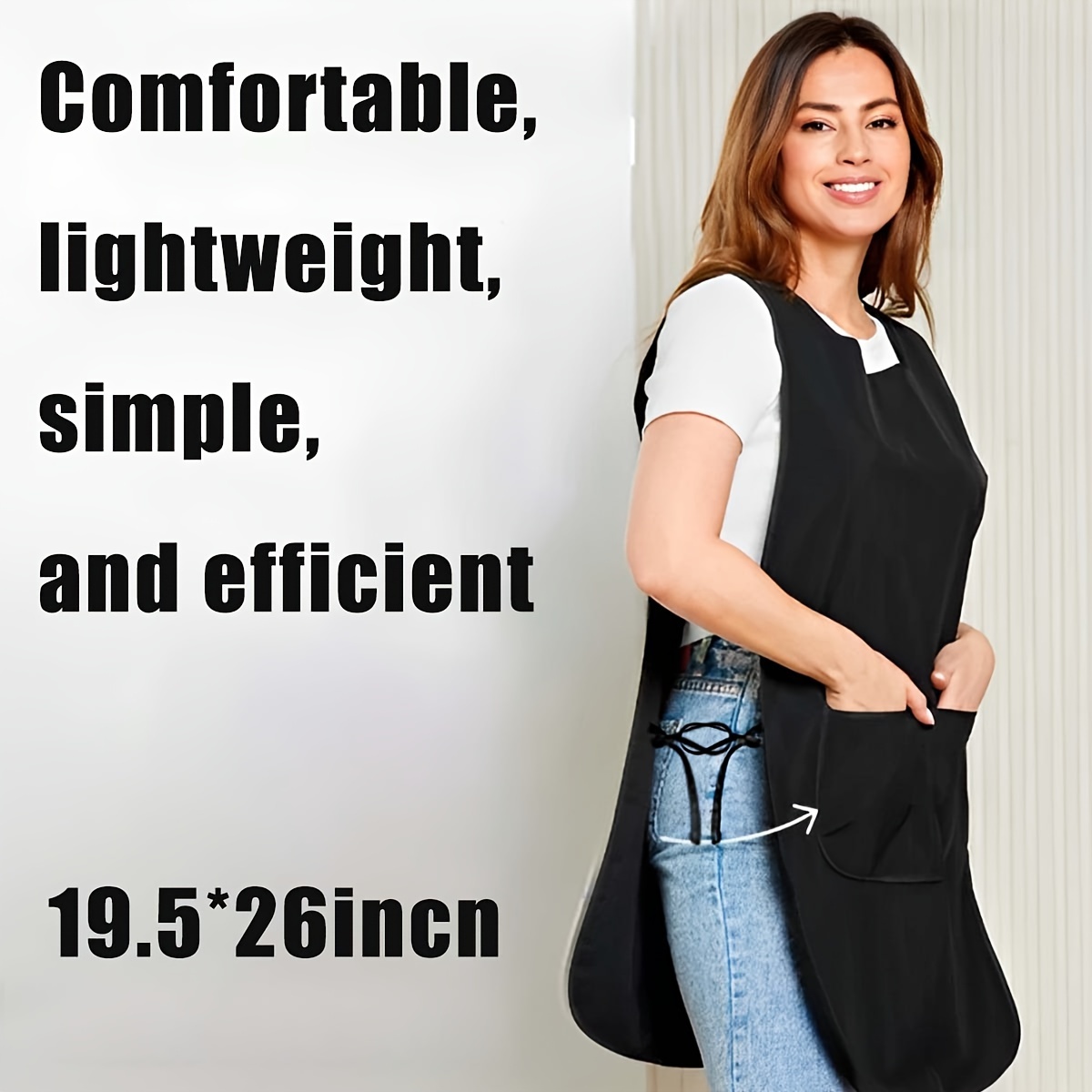 

1 Pack Of 2 Packs Of Black Vest Aprons, Horse Head Sleeveless , Advertising Work Clothes, Vest, , Polyester Aprons, With Straps, Hairdressing Belts, Pockets, Work Clothes, Work Clothes