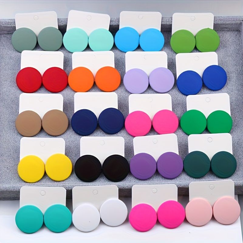 2 Stk. bunte große Acryl-Creolen, kreatives Design, dekoratives Geschenk für Damen