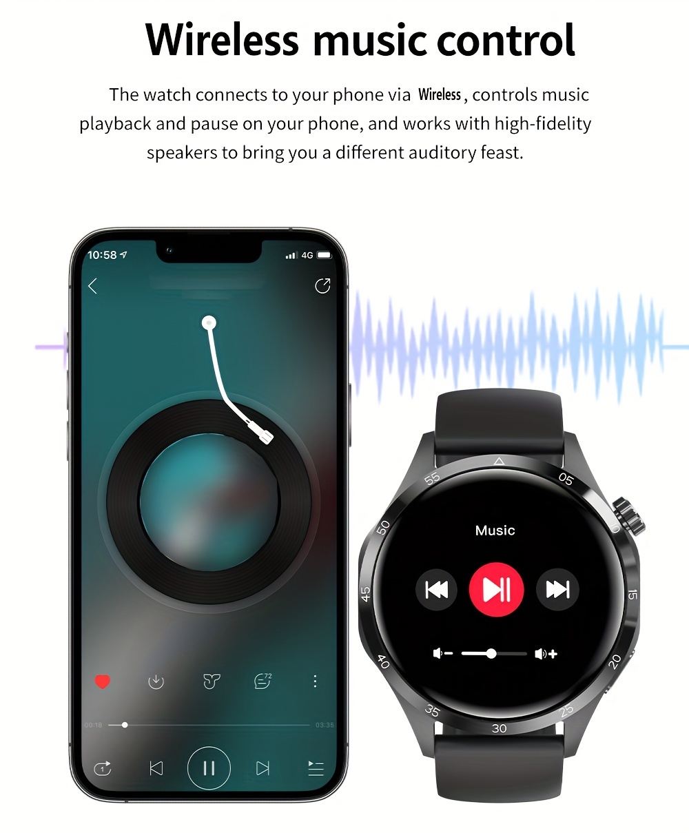NFC Smart Watch For Men, GPS Motion Trajectory AMOLED 360*360 HD Screen, AI Voice Wireless Call, Compass Sport Fitness Tracker Smart Watches_voghion.com